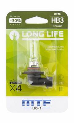Автолампа HB3/9005 MTF Long Life 3000K (HLL12B3b)