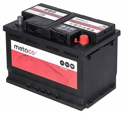 Аккумулятор автомобильный Metaco - 75 А/ч [-+]