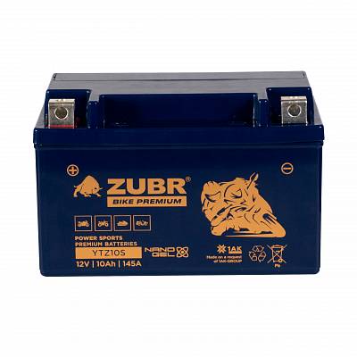 Мотоаккумулятор Zubr Bike Premium Nano Gel - 10 А/ч 145 А (YTZ10S) TTZ10S-BS [+-]