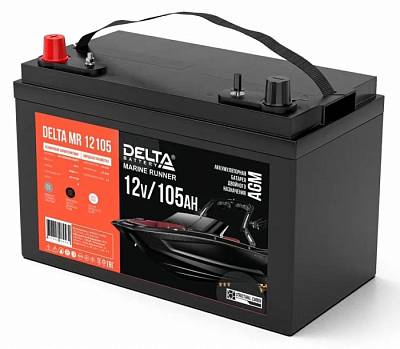 Аккумулятор Delta Marine Runner MR 12105 - 105 А/ч - тяговый (для лодочных электромоторов)