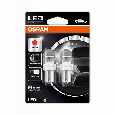 Светодиодные лампы P21W Osram LEDriving Premium Red (7556R-02B)