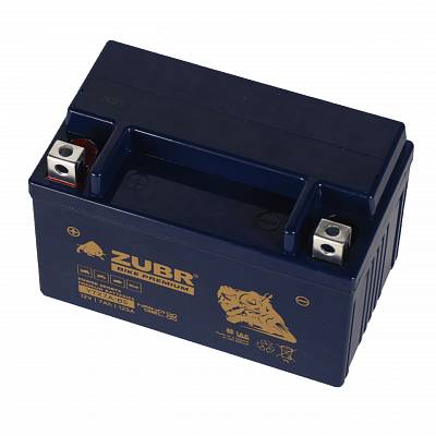 Мотоаккумулятор Zubr Bike Premium Nano Gel - 7 А/ч 125 А (YTX7A-BS) [+-]