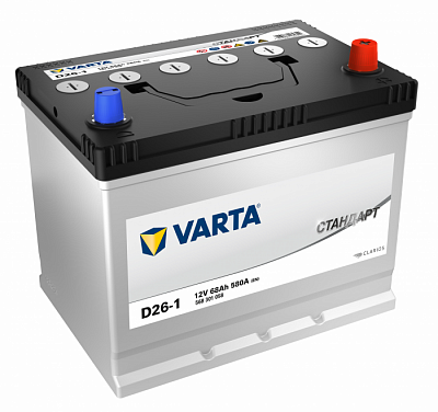 Аккумулятор автомобильный Varta Стандарт Asia D26-1 - 68 А/ч (568 301 058, D26L) [-+]