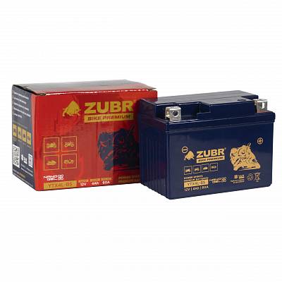 Мотоаккумулятор Zubr Bike Premium Nano Gel - 4 А/ч 60 А (YTX4L-BS) YT4L-BS [-+]
