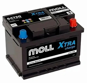 Аккумулятор автомобильный Moll XTRA charge - 60 А/ч [-+]
