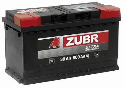 Аккумулятор автомобильный Zubr Ultra - 80 А/ч [-+]