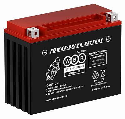 Мотоаккумулятор WBR AGM - 16 А/ч 250 А (SMT12-16) YB16AL-A2