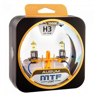 Автолампы H3 MTF Aurum 3000K (HAU1203)
