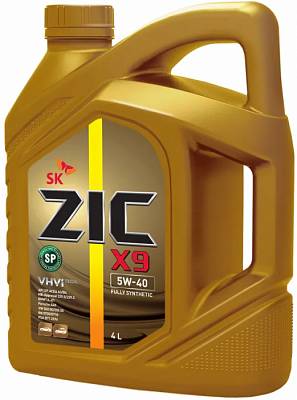 Моторное масло Zic X9 5W-40 SP/A3/B4
