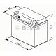 Мотоаккумулятор YTX12-BS Bosch M6 014 AGM - 10 А/ч (0 092 M60 140) [+ -]