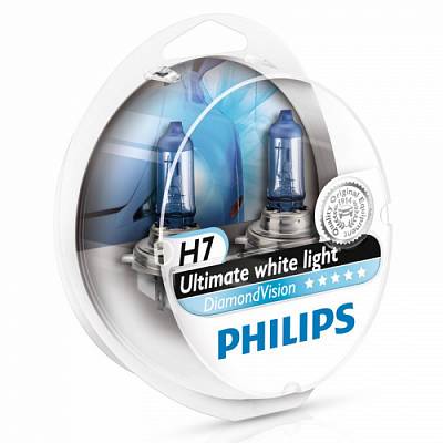 Автолампы H7 Philips DiamondVision 5000K (12972DVS2)