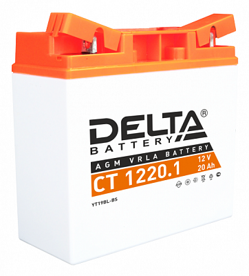 Мотоаккумулятор YT19BL-BS,12Y16A-3A, 12Y16A-3B Delta AGM - 20 А/ч 260 А (CT 1220.1)
