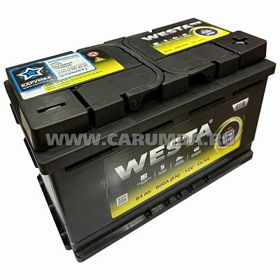 Аккумулятор автомобильный Westa Black EFB - 84 А/ч [-+] Турция