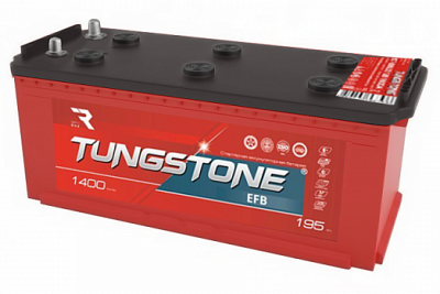 Грузовой аккумулятор Tungstone EFB - 195 А/ч российская полярность (-+)