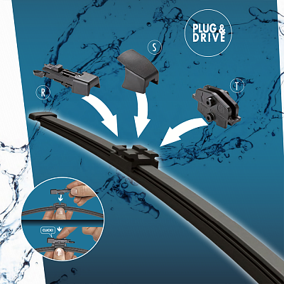 Задний стеклоочиститель Valeo HydroConnect Rear HR28 (28 см)