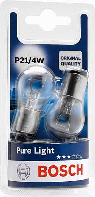 Автолампы P21/4W Bosch Pure Light