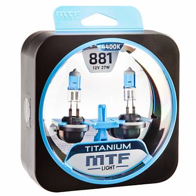 Автолампы H27/881 MTF Titanium 4400K (HTN1281)