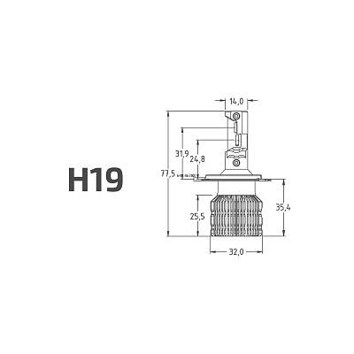 Светодиодные лампы H4/H19 MTF Dynamic Vision LED 5500K (DV04K5)