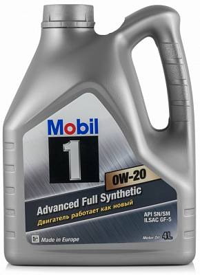 Моторное масло Mobil 1 0W-20 SN