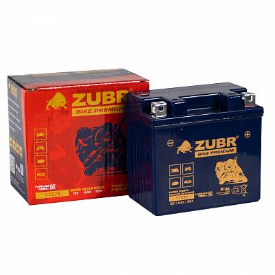 Мотоаккумулятор Zubr Bike Premium Nano Gel - 6 А/ч 80 А (YTZ7S) TTZ7S-BS [-+]