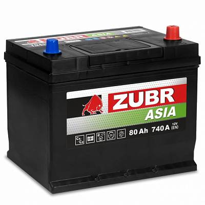 Аккумулятор автомобильный Zubr Premium Asia - 80 А/ч (D26L) [-+]