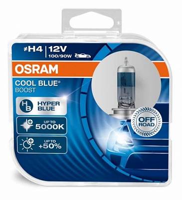 Автолампы H4 Osram Cool Blue Boost +50% 5000K (62193CBB-HCB)