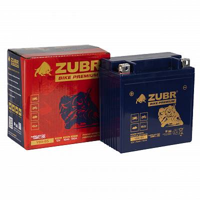 Мотоаккумулятор Zubr Bike Premium Nano Gel - 10 А/ч 150 А (YB9-BS) YB9A-A [+-]