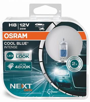 Автолампы H8 Osram Cool Blue Intense Next Gen 4800K (64212CBN-HCB)