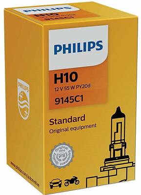 Автолампа H10 Philips Vision +30% (9145C1)