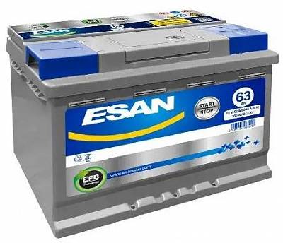 Аккумулятор Start-Stop автомобильный Esan EFB - 63 А/ч [-+]