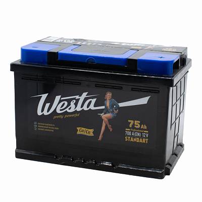 Аккумулятор автомобильный Westa Black - 75 А/ч [+-] Турция