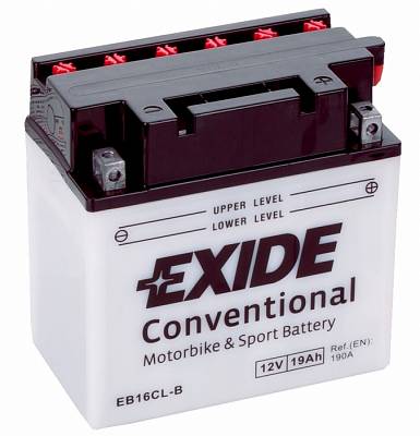 Мотоаккумулятор YB16CL-B Exide - 19 А/ч 190 А (EB16CL-B) [- +]