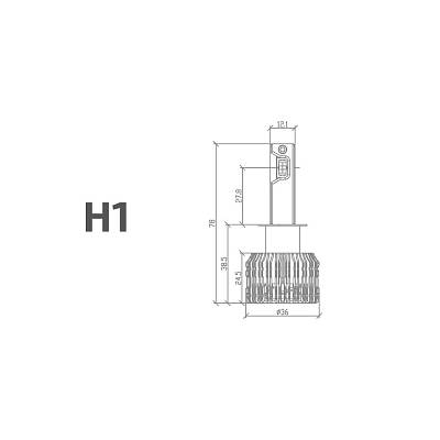 Светодиодные лампы H1 MTF Cyber Light PRO 6000K  LED 6500lm (CP01K6)